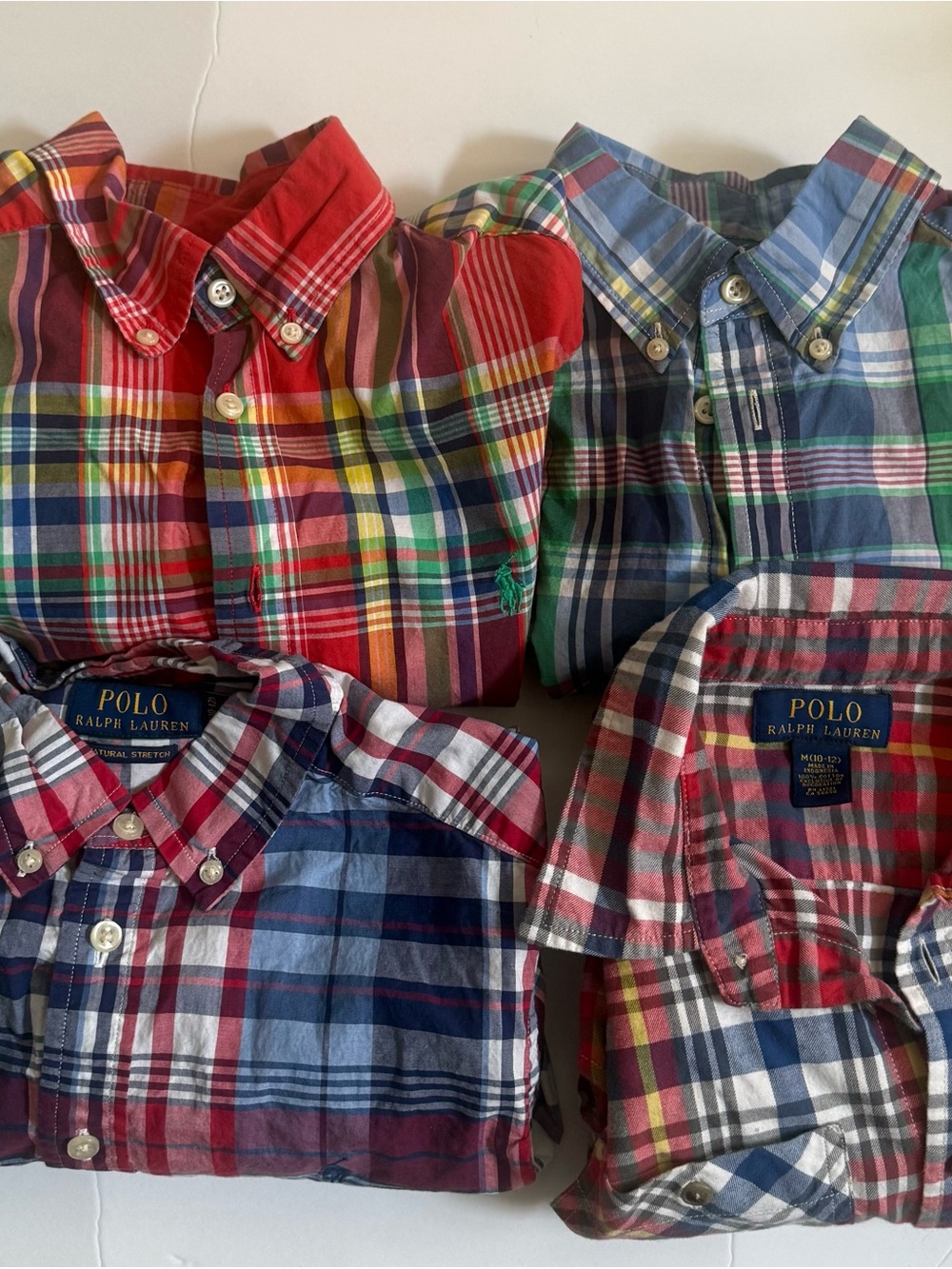 Polo by Ralph Lauren Multicolor Plaid Button-Down Shirts — Red, Blue, Green